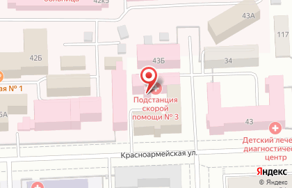 Станция скорой медицинской помощи на Красноармейской улице на карте