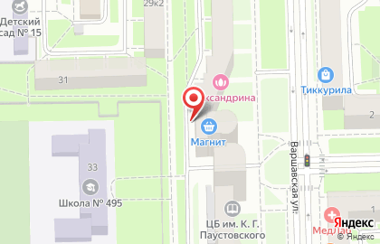 Омега на Варшавской улице на карте