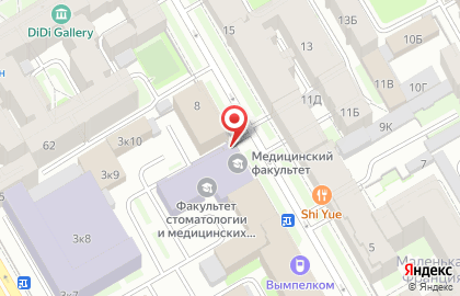 Санкт-Петербургский Государственный Университет в Василеостровском районе на карте