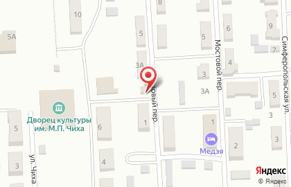 Продовольственный магазин в Розовом переулке на карте