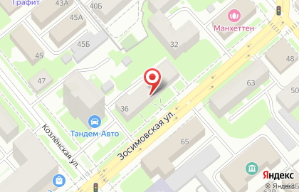 Ювелирный магазин Чароит на Зосимовской улице на карте