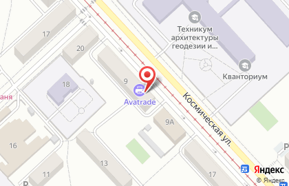 Продуктовый магазин Малютка на Космической улице на карте
