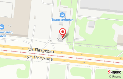 Чинар на улице Петухова на карте