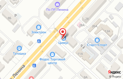 Магазин косметики и бытовой химии Цимус на проспекте Ленина на карте