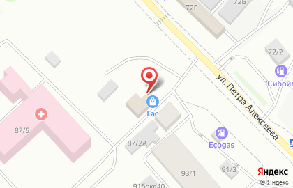 Магазин сантехники и мебели для ванных комнат ГАС на улице Петра Алексеева на карте