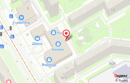 Сплав на проспекте Авиаконструкторов на карте