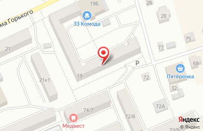 Магазин мебели 33 комода на улице Максима Горького на карте