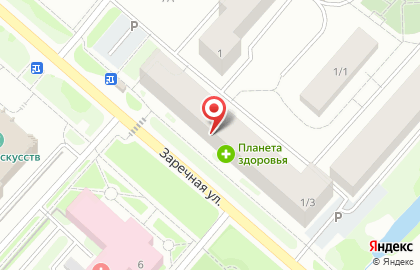 Аптека от склада на Заречной улице, 1/3 в Мегионе на карте