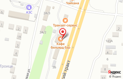 Кафе Транзит-Сервис на Тенистой улице на карте