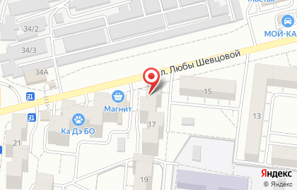 Парикмахерская Светлана на улице Любы Шевцовой на карте