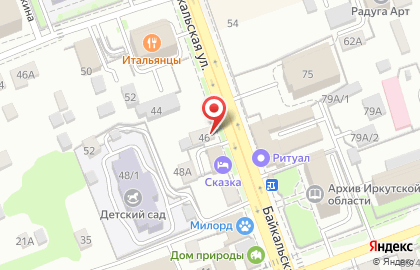 Сауна Сказка на Байкальской улице на карте
