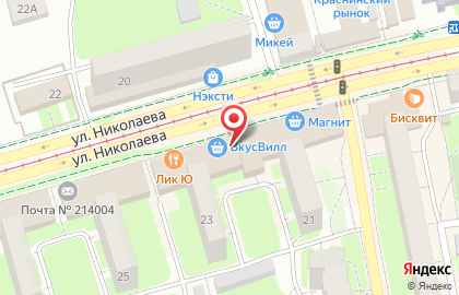 Сити-форматы от Север на улице Николаева на карте