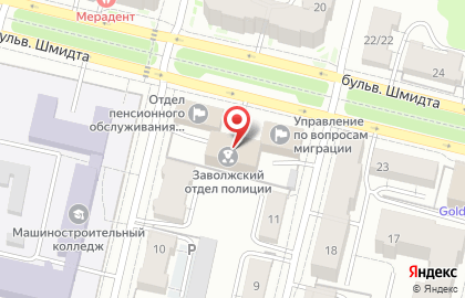 Заволжский отдел полиции Управления МВД России по г. Твери на карте