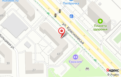 Студия коррекции фигуры Siluet на улице Краснолесья на карте