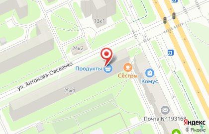 Продуктовый магазин в Санкт-Петербурге на карте