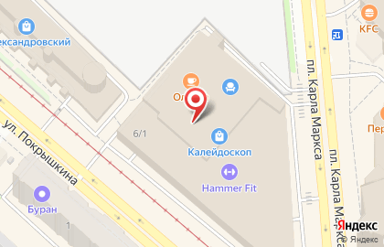 Фитнес-клуб Hammer fit на площади Карла Маркса на карте