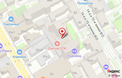 Невский Проект в Василеостровском районе на карте
