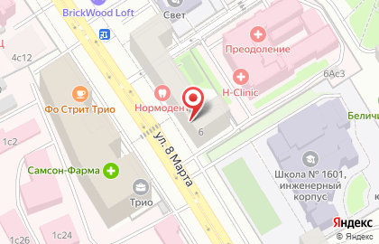 Банкомат СберБанк на улице 8 Марта, 6 на карте