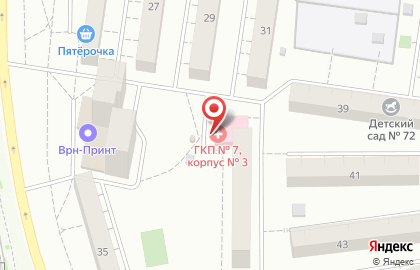 Городская поликлиника №7 на улице Героев Сибиряков на карте