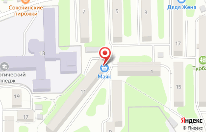 Продовольственный магазин Маяк в Петропавловске-Камчатском на карте