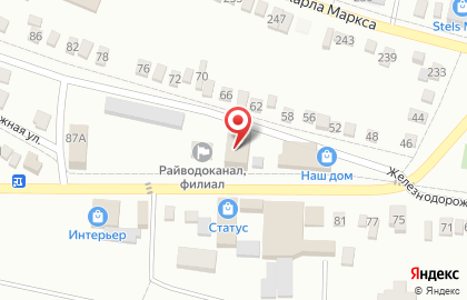 Всероссийское добровольное пожарное общество на Железнодорожной улице на карте