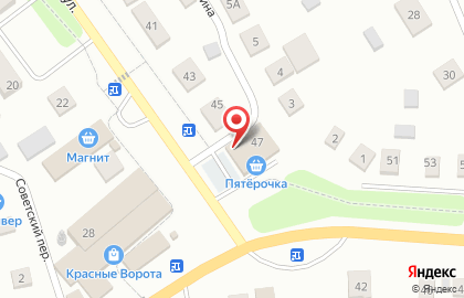 Супермаркет Пятёрочка на Советской улице на карте
