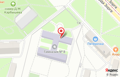 Спортивный клуб Династия на улице Рихарда Зорге на карте