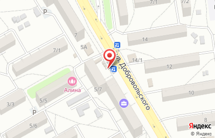 Магазин разливного пива Живое на улице Добровольского на карте