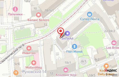 Цветочный салон в Москве на карте