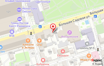 Ростовский филиал Банкомат, МДМ Банк на Большой Садовой улице на карте