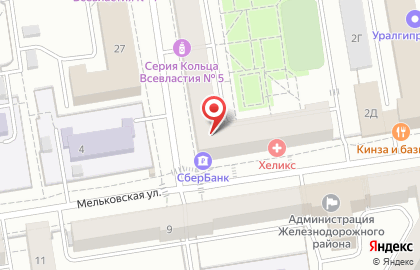 Почтовое отделение №27 на Мельковской улице на карте