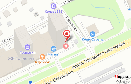 Семейная стоматология № 1 на проспекте Народного Ополчения на карте