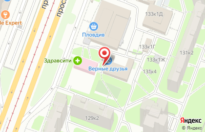 Муниципальное образование округ Сергиевское на проспекте Просвещения на карте