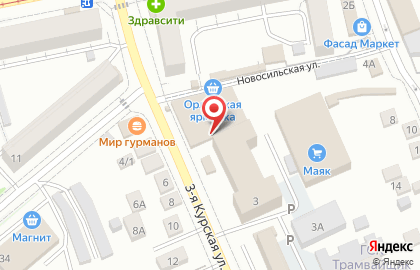 Киоск по продаже колбасных изделий в Железнодорожном районе на карте