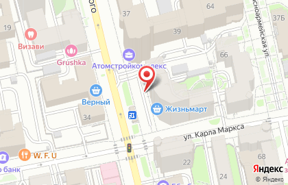 Ногтевая студия Ногтюрн в Октябрьском районе на карте