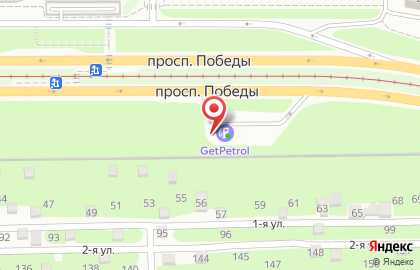 АЗС Сибнефть74 на проспекте Победы на карте