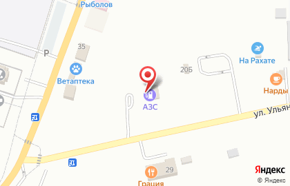 Luxoil на улице Ульянова на карте