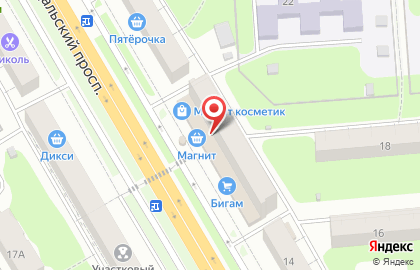 Супермаркет Магнит на Суздальском проспекте на карте