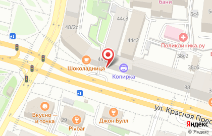 Салон связи Tele2 на улице Красная Пресня на карте