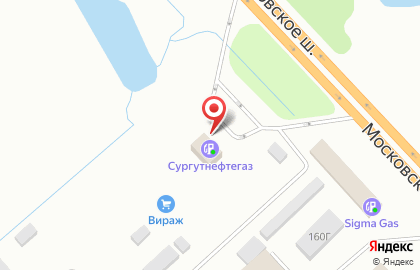 Автозаправочная станция Киришиавтосервис на Московском шоссе на карте
