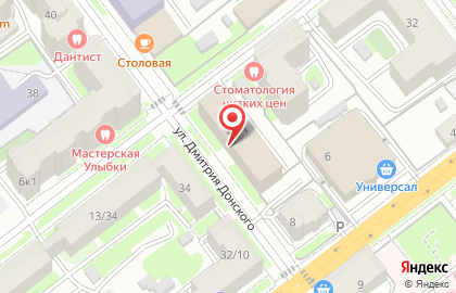 МИР на улице Дмитрия Донского на карте