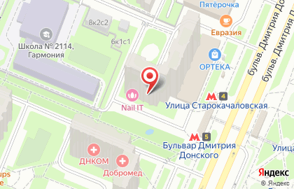 Магазин суши Суши wok на метро Улица Старокачаловская на карте