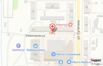 Столовая Русь на Элеваторной улице на карте