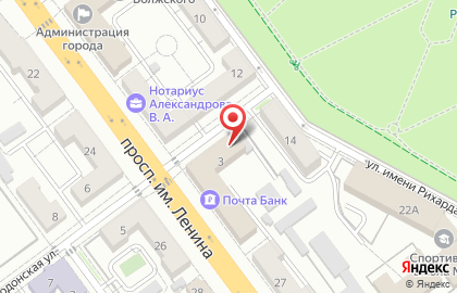 Волжский почтамт, Управление Федеральной почтовой связи Волгоградской области на карте
