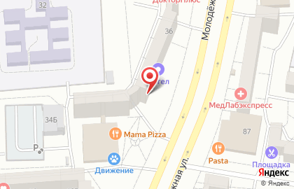 Магазин пряжи и швейной фурнитуры Пуговка на Молодёжной улице на карте