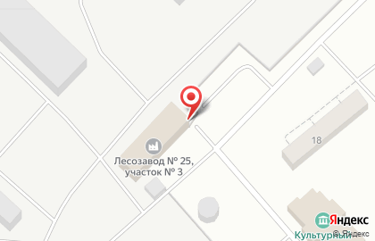 Торгово-производственная компания Лесозавод №25 на улице Родионова на карте