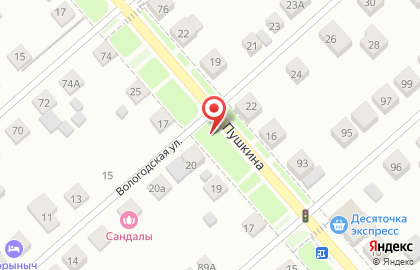 Снежная королева на улице Пушкина на карте