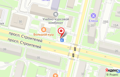 Большой куш на проспекте Строителей на карте