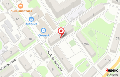 Отель Авангард на улице Лобачевского на карте