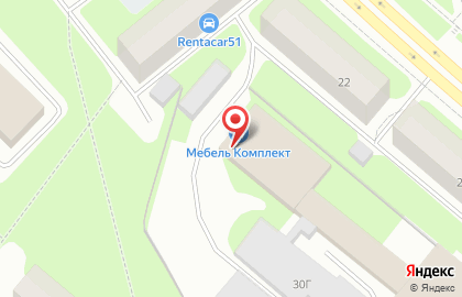 Магазин мебели в Мурманске на карте